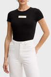 Armani Exchange Pamuklu Slim Fit Bisiklet Yaka T Shirt Bayan T SHİRT XW002327 AF10358 UC001 SİYAH