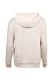 Kadın Regular Fit Fermuarlı Kapüşonlu Sweatshirt - Krem | L