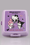DEKOMUS İLE LİSANSLI HELLO KITTY & BEST FRIENDS KUROMI,MY MELODY 2 KATLI BESLENME KABI/LUNCH BOX 