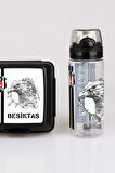 YENİ SEZON LİSANSLI BEŞİKTAŞ BESLENME KABI VE 500 ML TRITAN MATARA YEMEK SETİ