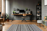 İNKA IN 02 WHITE BLACK 120*180 CM 2,16 M2 KAYMAZ TABANLI ANTİBAKTERİYEL KİLİM