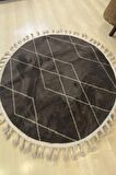 URB 02 BLACK GREY120*120 CM YUVARLAK HALI
