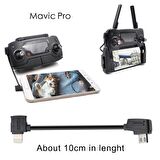 DJI Mavic Pro IOS Veri Kablosu 10 cm Telefonlar İçin Siyah Renk