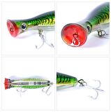 PROFISHER Ton Akya Sert Popper Sahte Yem 43 gr 13 cm Siyah Pembe
