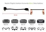 DJI Mavic Pro Uzaktan Kumanda İçin Mikro Data Veri Kablosu Naylon Örgülü 
