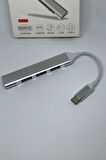 All 4 In 1 Type-C To USB 3.0 Hub Adaptör Çevirici Dönüştürücü Çoğaltıcı