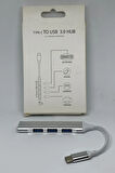 All 4 In 1 Type-C To USB 3.0 Hub Adaptör Çevirici Dönüştürücü Çoğaltıcı