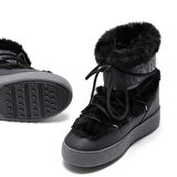 Kadın Kar Botu 24501300-001 Moon Boot Ltrack Faux Fur Black