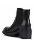 Geox Deri + Tekstil Siyah Kadın Topuklu Bot D16QCE00043C9999