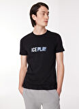 İce Play Bisiklet Yaka Düz Siyah Erkek T-Shirt 23IU1M0F013P400_t-shirt JERSEY