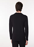 İce Play Bisiklet Yaka Düz Siyah Erkek T-Shirt 23IU1M0F041P410_T-SHIRT JERSEY