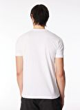 İce Play Bisiklet Yaka Baskılı Beyaz Erkek T-Shirt 24EU1P0F018P400_T-Shirt