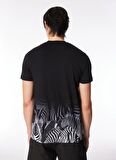 İce Play Bisiklet Yaka Desenli Siyah Erkek T-Shirt 24EU1P0F0196324_T-Shirt