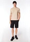 İce Play Bisiklet Yaka Düz Bej Erkek T-Shirt 24EU1M0F01JP400_T-Shirt