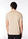 İce Play Bisiklet Yaka Düz Bej Erkek T-Shirt 24EU1M0F01JP400_T-Shirt