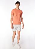 İce Play Bisiklet Yaka Düz Kırmızı Erkek T-Shirt 24EU1M0F01JP400_T-Shirt