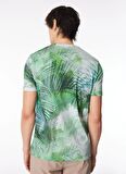 İce Play Düz Yaka Desenli Yeşil Erkek T-Shirt 24EU1M0F0116324_T-Shirt
