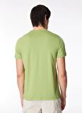 İce Play Bisiklet Yaka Baskılı Yeşil Erkek T-Shirt 24EU1M0F016P400_T-Shirt