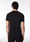 İce Play Bisiklet Yaka Baskılı Siyah Erkek T-Shirt 24EU1M0F019P400_T-Shirt