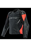 DAINESE/RACING 4 LEATHER BLACK/FLUO-RED