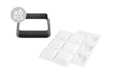 Silikomart Tarte Ring Square Kek Kalıbı 80mm
