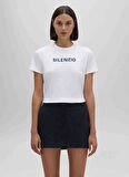 Aspesi Yuvarlak Yaka Baskılı Beyaz Kadın T-Shirt Z Z035 A335