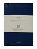 Pineider Defter Pop 14,5x21 cm Mavi Gold CNLL002M256
