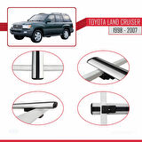 Toyota Land Cruiser 1998-2007 Arası ile Uyumlu BASIC Model Ara Atkı Tavan Barı Gri 2 Adet
