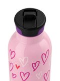 Mamawata Hearts Pipetli Çocuk Termos Matara 470 ml Paslanmaz Çelik Sızdırmaz Yalıtımlı Suluk