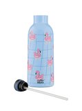 Mamawata Flamingos Pipetli Çocuk Termos Matara 470 ml Paslanmaz Çelik Sızdırmaz Yalıtımlı Suluk