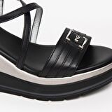 Nero Giardini  Kadın Sandalet E307700D NeroGiardini TAMIGI POLI.PEROSA 42695 100-Nero