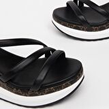 Nero Giardini  Kadın Sandalet E307758D NeroGiardini TAMIGI POLI.MILENA7854 ZEPTR MILENA 7854 100-Nero