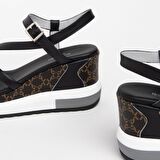 Nero Giardini  Kadın Sandalet E307758D NeroGiardini TAMIGI POLI.MILENA7854 ZEPTR MILENA 7854 100-Nero