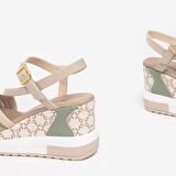 Nero Giardini  Kadın Sandalet E307758D NeroGiardini NAPPA PANDORA POLI.MILENA 7854 ZEP TR MILENA7854 BEI 702-Ivory