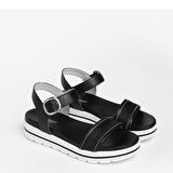 Nero Giardini  Kadın Sandalet E307812D NeroGiardini TAMIGI PU.KALE' P15655 BIAN 100-Nero