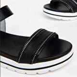 Nero Giardini  Kadın Sandalet E307812D NeroGiardini TAMIGI PU.KALE' P15655 BIAN 100-Nero