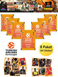 Panini Turkish Airlines Euroleague 2025 Sticker Seti 8 Paket (40 Adet)