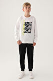 Kappa Krem Erkek Çocuk Sweatshirt