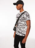 Bisiklet Yaka Beyaz Erkek T-Shirt 75GAH6S0JS211003