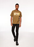 Versace Jeans Couture Bisiklet Yaka Haki Erkek T-Shirt 75GAHE01CJ00E107