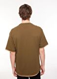 Bisiklet Yaka Haki Erkek T-Shirt 75GAHI04CJ00I107