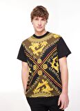Versace Jeans Couture Bisiklet Yaka Siyah Erkek T-Shirt 75GAH6RFJ0001899