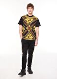 Versace Jeans Couture Bisiklet Yaka Siyah Erkek T-Shirt 75GAH6RFJ0001899