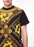 Versace Jeans Couture Bisiklet Yaka Siyah Erkek T-Shirt 75GAH6RFJ0001899