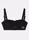 Versace Jeans Couture Kalp Yaka Düz Siyah Kadın Büstiyer 78HAM250