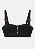 Versace Jeans Couture Kalp Yaka Düz Siyah Kadın Büstiyer 78HAM250
