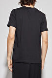 Erkek Maglıetta Serıgrafıche T-Shirt - Siyah | XS