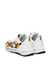 Kadın Fondo Dynamic Dis. SAA Barok Desenli Sneaker - Beyaz/Altın Sarısı | 36