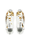 Kadın Fondo Dynamic Dis. SAA Barok Desenli Sneaker - Beyaz/Altın Sarısı | 36