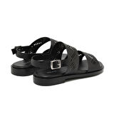 Kadın Sandalet 86T6 Frau LONDON-S Laser Etched Leather Sandals